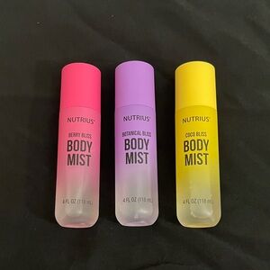 Nutrius Body Mist Set - Pink, Purple, Yellow